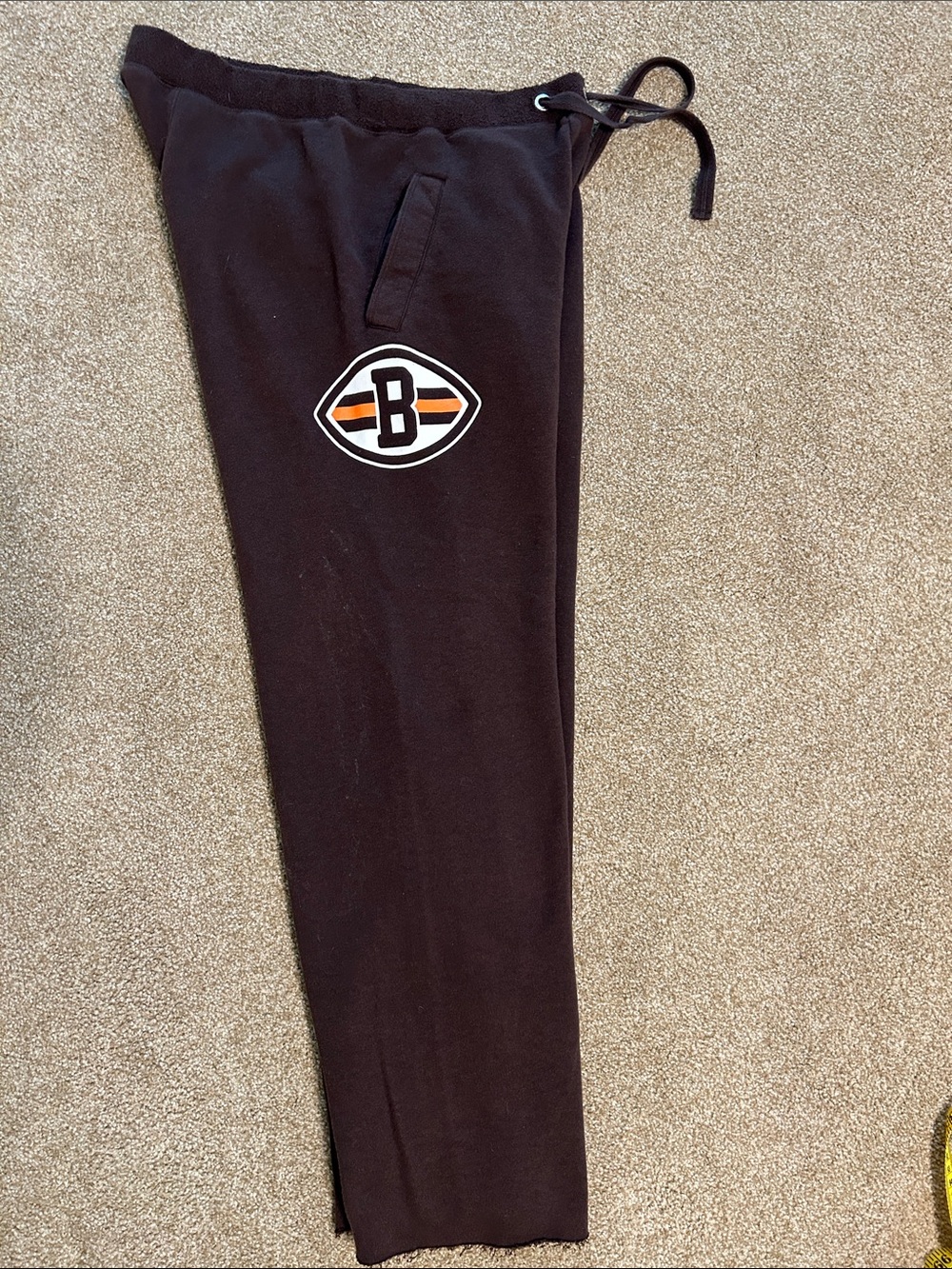 Victoria's Secret PINK Chocolate Brown Cleveland Browns Logo Joggers, GO BROWNS - Picture 4 of 9